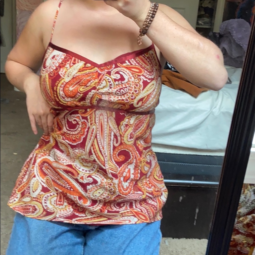 Paisley print tank